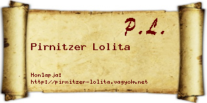 Pirnitzer Lolita névjegykártya